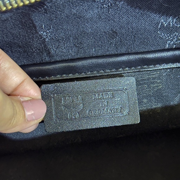 MCM Black Boston Monogram Nylon Handbag - Picture 16 of 16